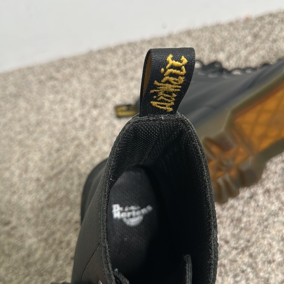 Dr. Marten's black lace up moto boots size 8  punk grange - Picture 8 of 11